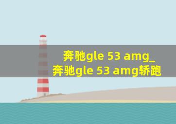 奔驰gle 53 amg_奔驰gle 53 amg轿跑